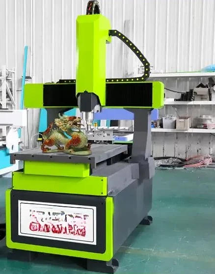 Automatic small engraving machine Five-axis wood carving belongs to jade copper seal three-dimensional acrylic