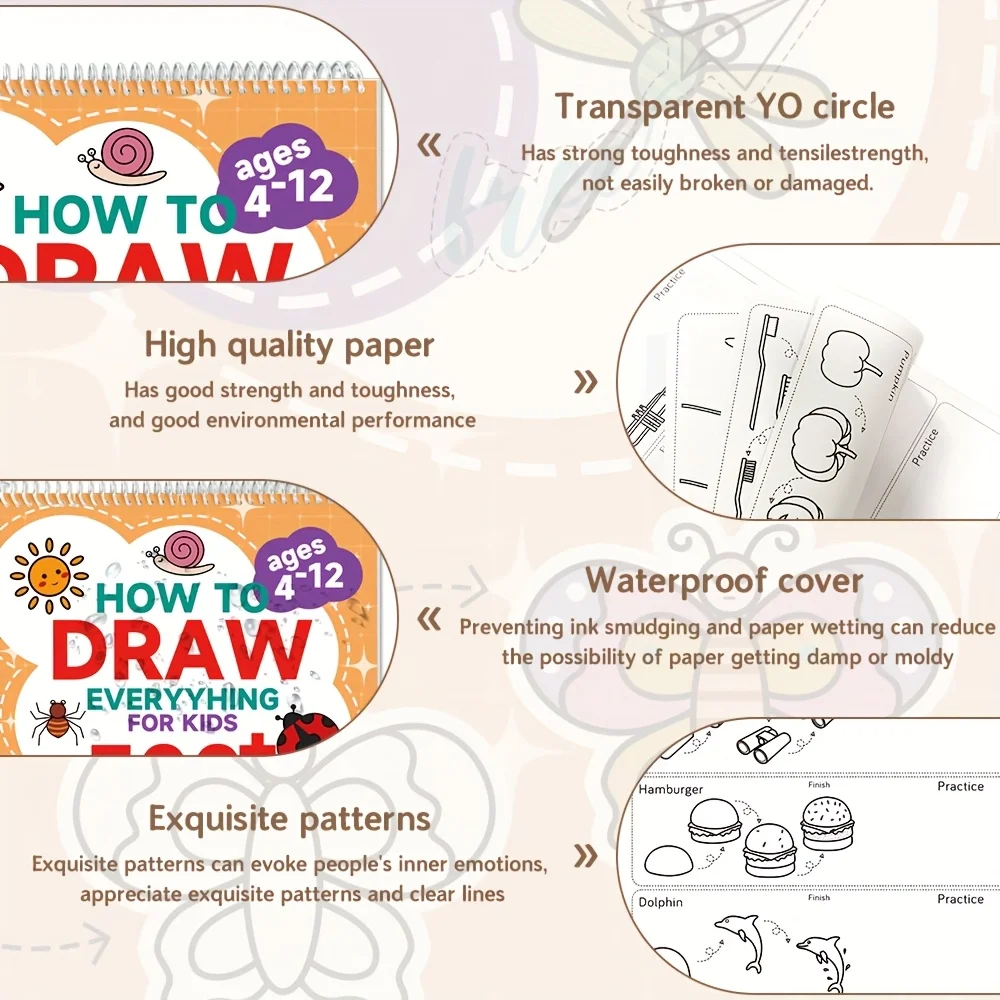 

A Simple Drawing Book, Easy To Understand, with Detailed and Practical Steps Convenient for Practice Coloring Book