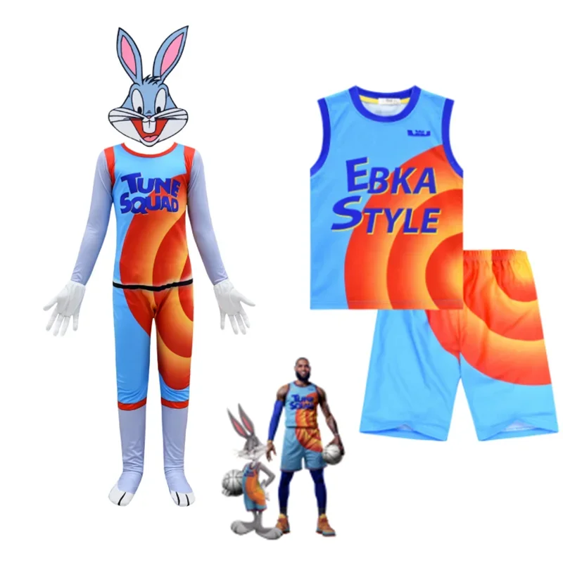 

Mew Movie Kids Space Basketball Jam 2 Halloween Cosplay Costume Jersey James Squad Bodysuit Carnival Fancy Dress Jumpsuits