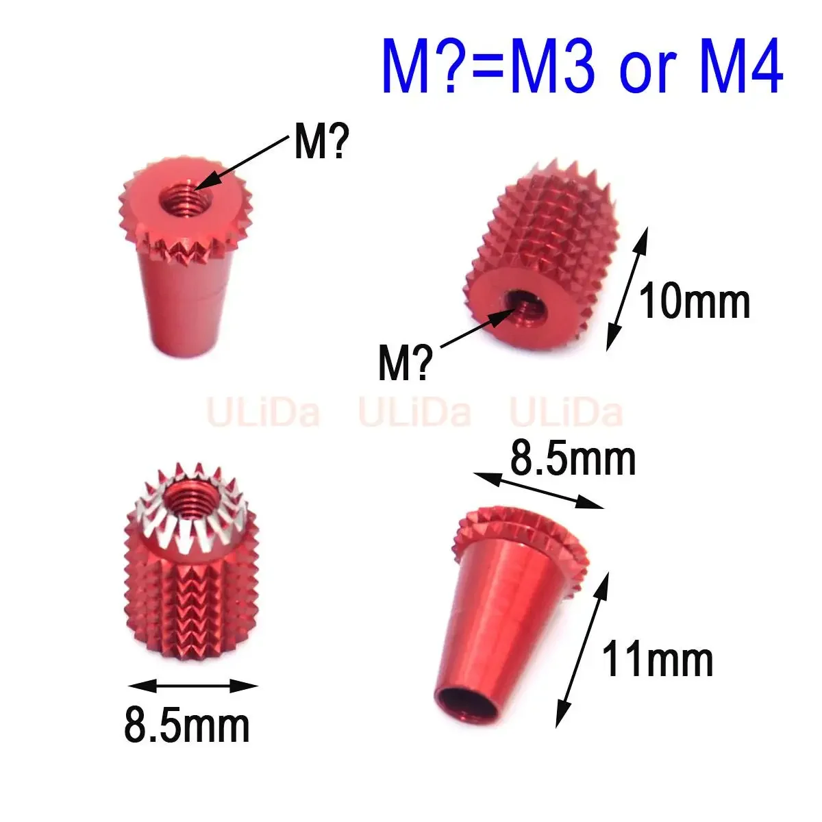 RadioMaster M3 M4 Transmitter Stick Ends for 3mm (TX12 & ZORRO) 4mm (TX16S&BOXER) Futaba JR Spektrum RadioLink RC Transmitters