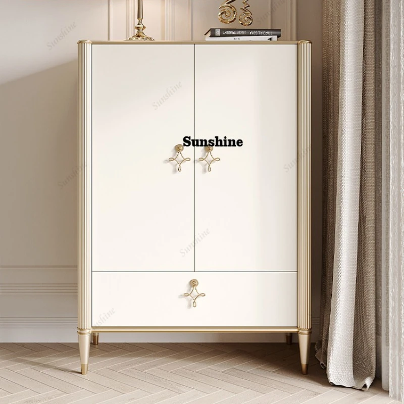 

Light luxury solid wood double-door bookcase, simple shelf, floor-to-ceiling display cabinet for living room