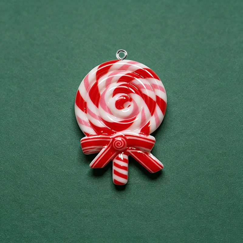 10Pcs Christmas Candy Tree Cane Resin Charms Pendants For Jewelry Making Accessories DIY Earrings Necklace Keychain view 5