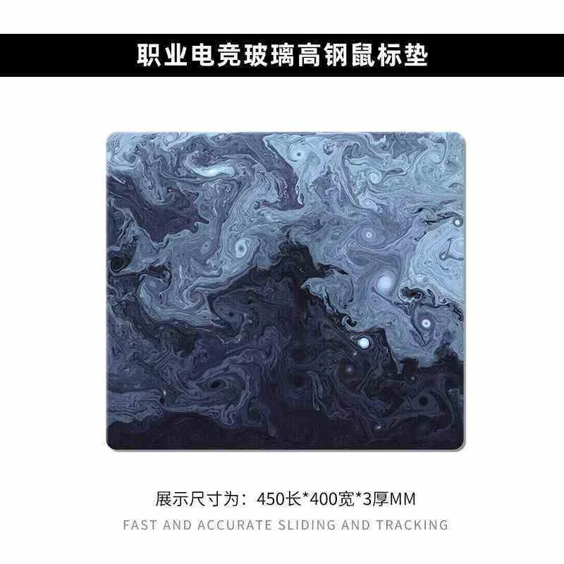 Colorful Halation Green Glass Mouse Pad HD Custom Tempered Upgrade Smooth FPS Esports Office Mouse Mat Desktop Computer Desk Pad