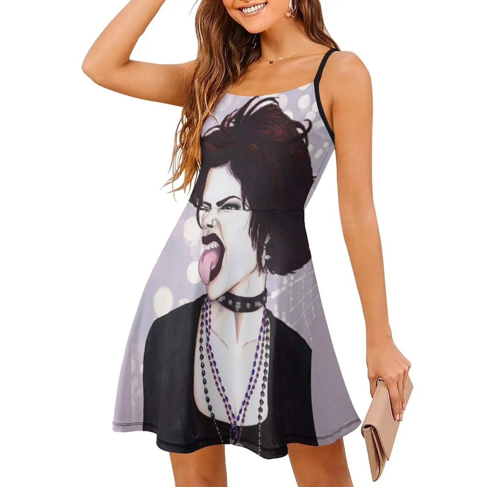 فستان نانسي بوهيمي عتيق بأكمام منتفخة أو خيارات بدون أكمام للنساء فستان نانسي داونز فساتين الحفلات السحرية الغامضة #3