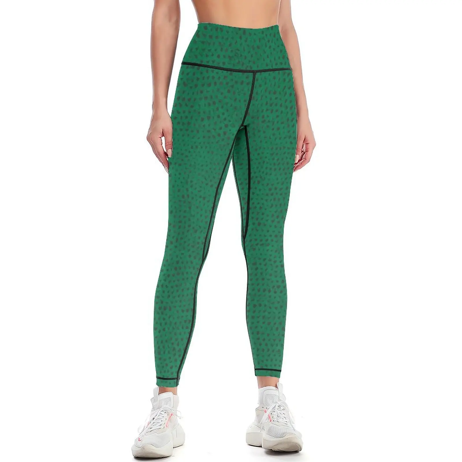 

Yayoi Kusama Green Infinity Nets No 1 Leggings Women's gym gym's clothing Womens Leggings