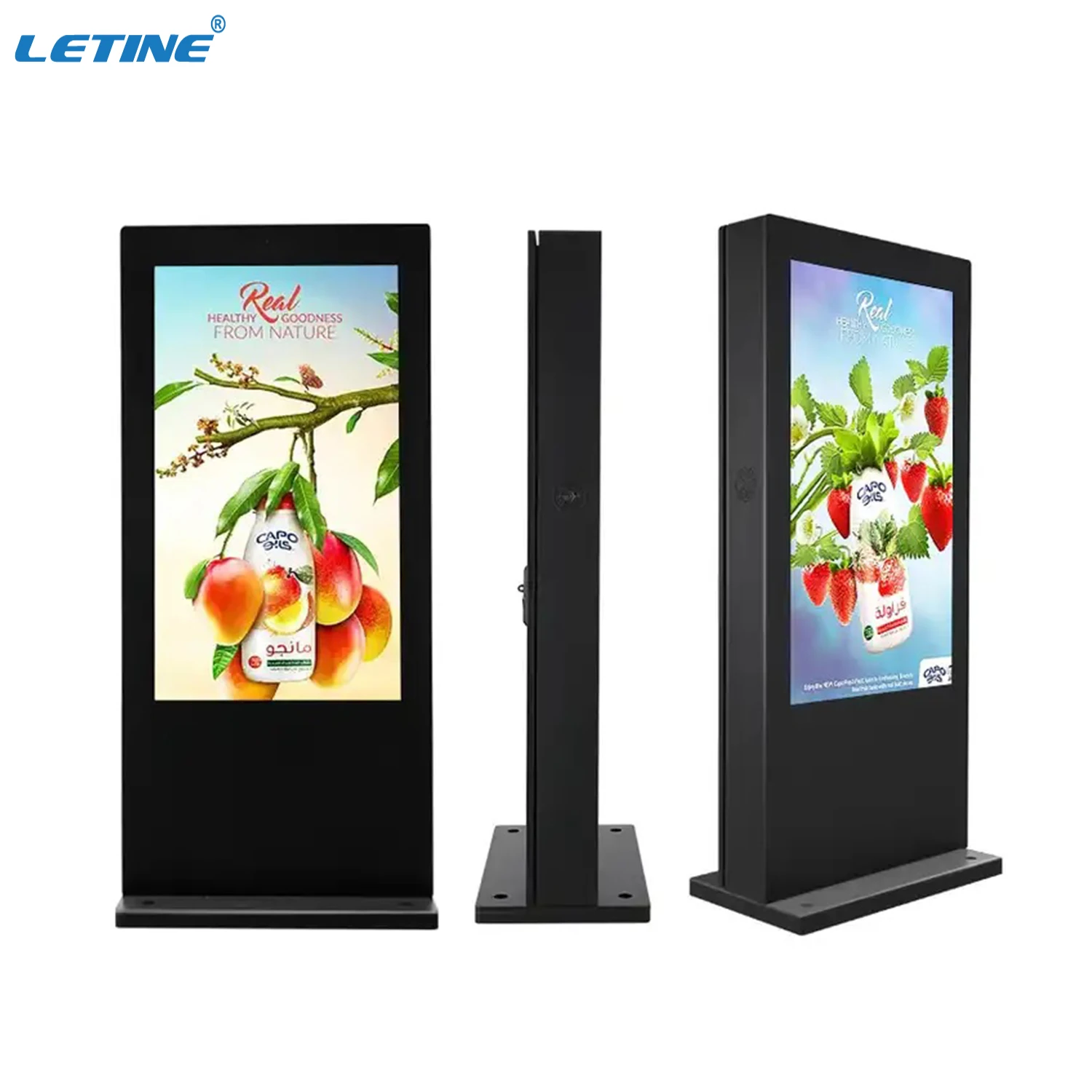 Kios Layar Sentuh Digital LCD 1080p Kecerahan Tinggi 32-Inci yang Dapat Disesuaikan untuk Iklan Luar Ruangan di Pusat Perbelanjaan dan Toko Ritel