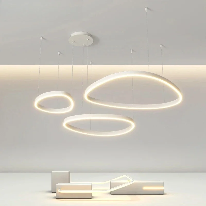 Lustre LED Ring Chandelier Living Room Bedroom Dining  Study Ceiling   Decoration Home Lighting