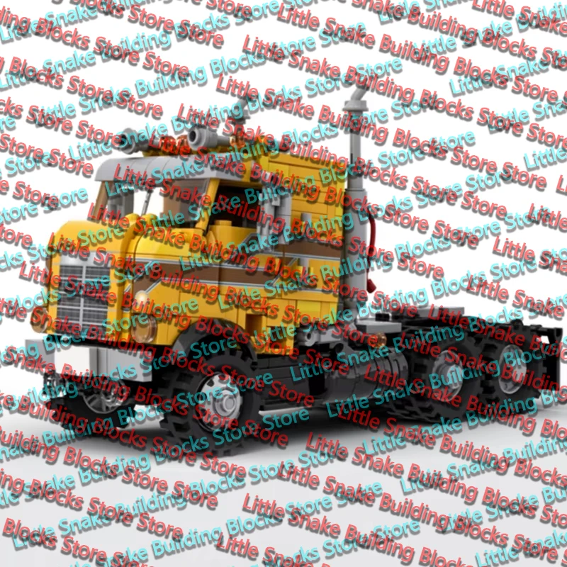 QWERT City Car Model MOC Building Bricks Heavy-Duty Flat-Nosed Truck Modular Technology Holiday Gifts Assemble Toys Suit Display