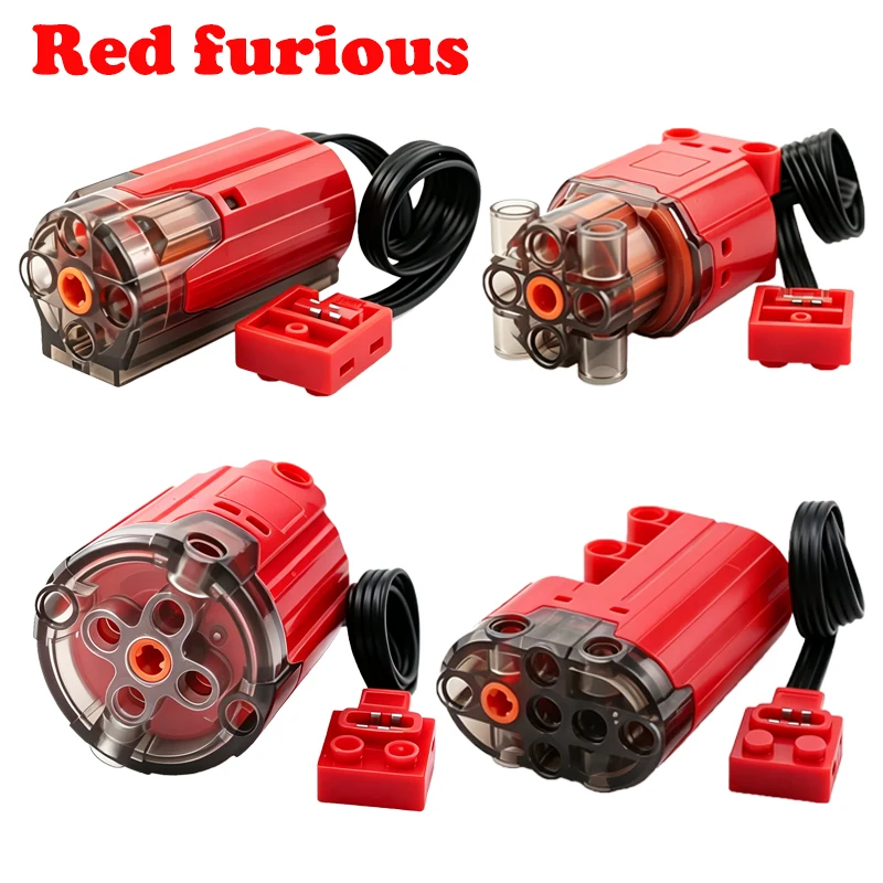 MOC Building Blocks Motor Power Function Parts High‑speed Red Furious Motor Compatible With Technic DIY Bricks Toy Accessories