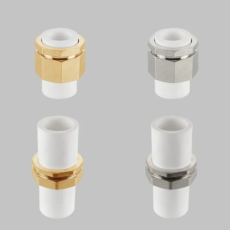 Pipe fittings PPR pipe double-end copper live joint 1/2 inch 3/4 inch 1 inch 20/25/32/40/50/63/75 water pipe fittings