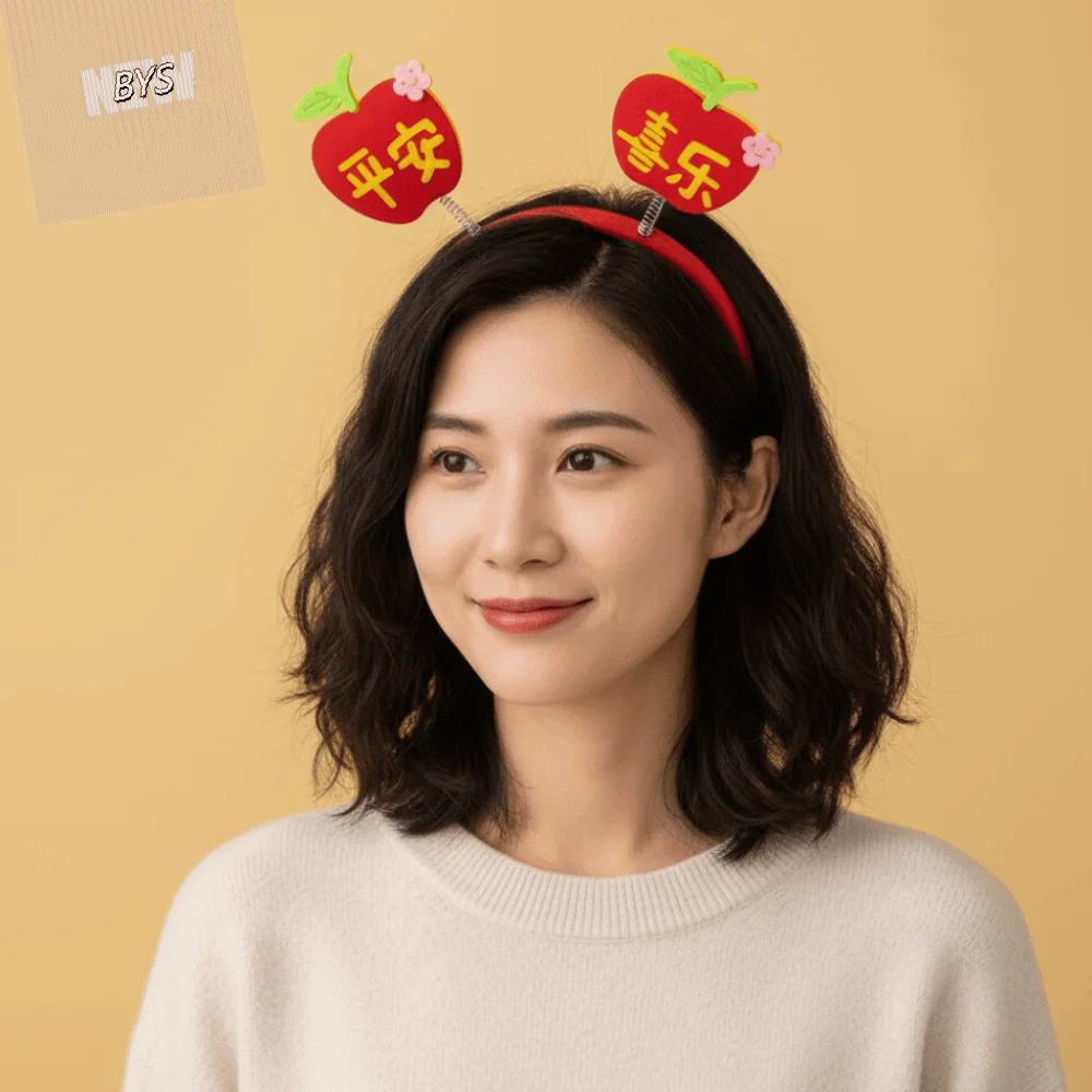 

Cloth 2026 Happy New Year Headband Blessings Creative Blessings Words Headwear Photo Prop Colorful Headdress Hair Hoop