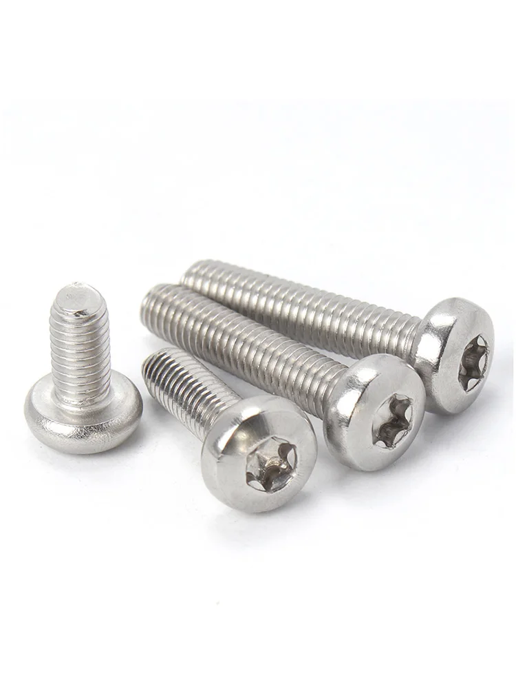 304 Stainless Steel Torx Round Head Screws A2 Anti-Theft Security Screw Plummer Without Column Core Bolts M2 M2.5 M3 M4 M5 M6 M8