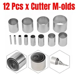 12Pcs/Set Hole Hollow Punch Cutter Set 3-32mm With Storage Case Stainless Steel Round Hollow Hole Punch Modeling Tool Set