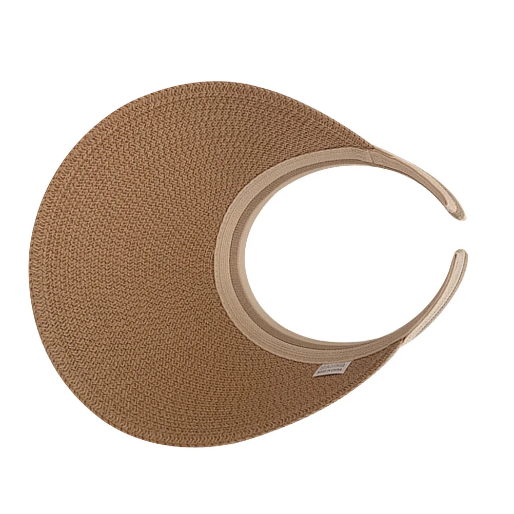 قبعة مفتوحة للحماية من الشمس للنساء بحافة واسعة للحماية من الأشعة فوق البنفسجية على الشاطئ والصيف في الهواء الطلق وصيد الأسماك والمشي لمسافات طويلة وحمام السباحة وقناع #2