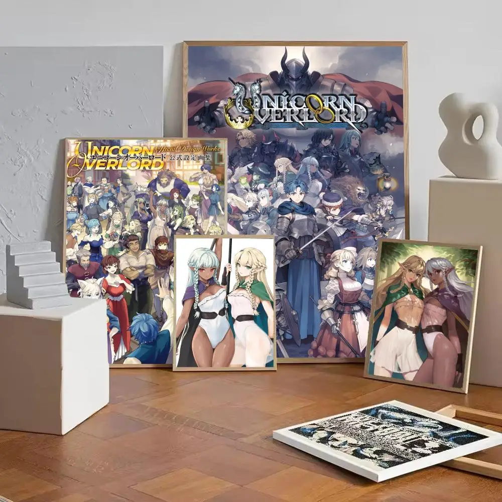 Fantasy adventure game SRPG U-Unicorn Overlord Poster Art poster movie mural family childrens room wall decoration print Gift