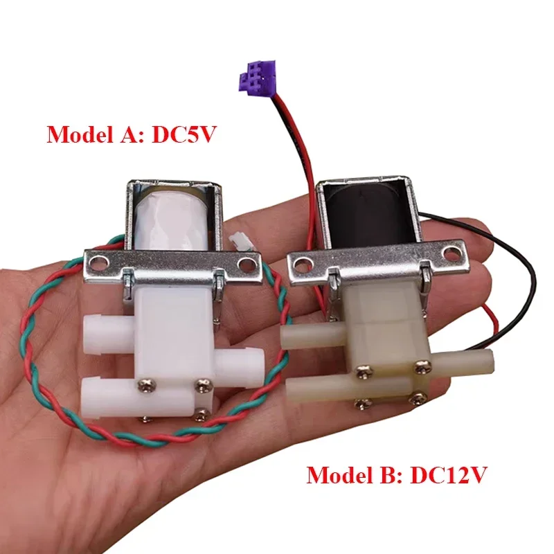 Am0860gw dc 5v/dc 12v 2 posições 3 vias pequena mini válvula solenóide elétrica no/nc micro válvula de controle de fluxo de ar de água