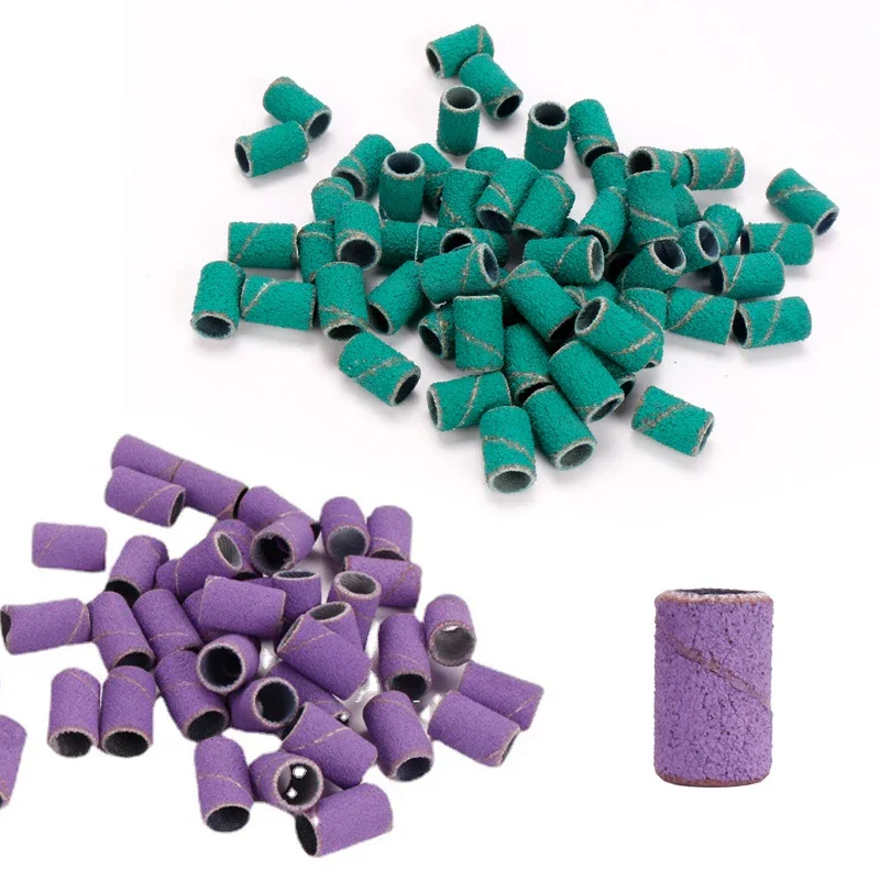 

50Pcs Nail Drill Sanding Bits Set for Electric Manicure Machine 180 Grit 120 Grit 80 Grit Pedicure Grinding Files Tool