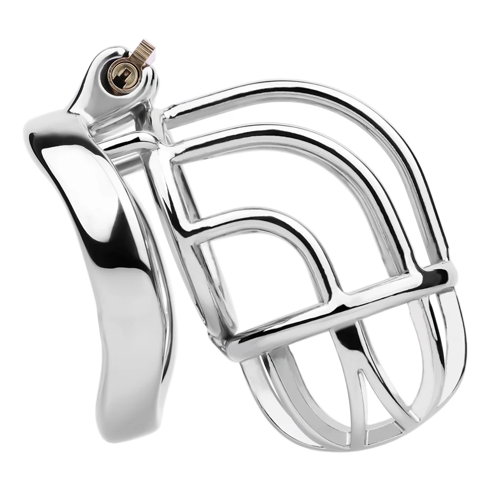 FRKO Metal Curved Male Chastity Cage Hollow Ventilate Lock Cock Cage BDSM Strapon Adult Games Sex Toys For Men 18+ Ship From USA