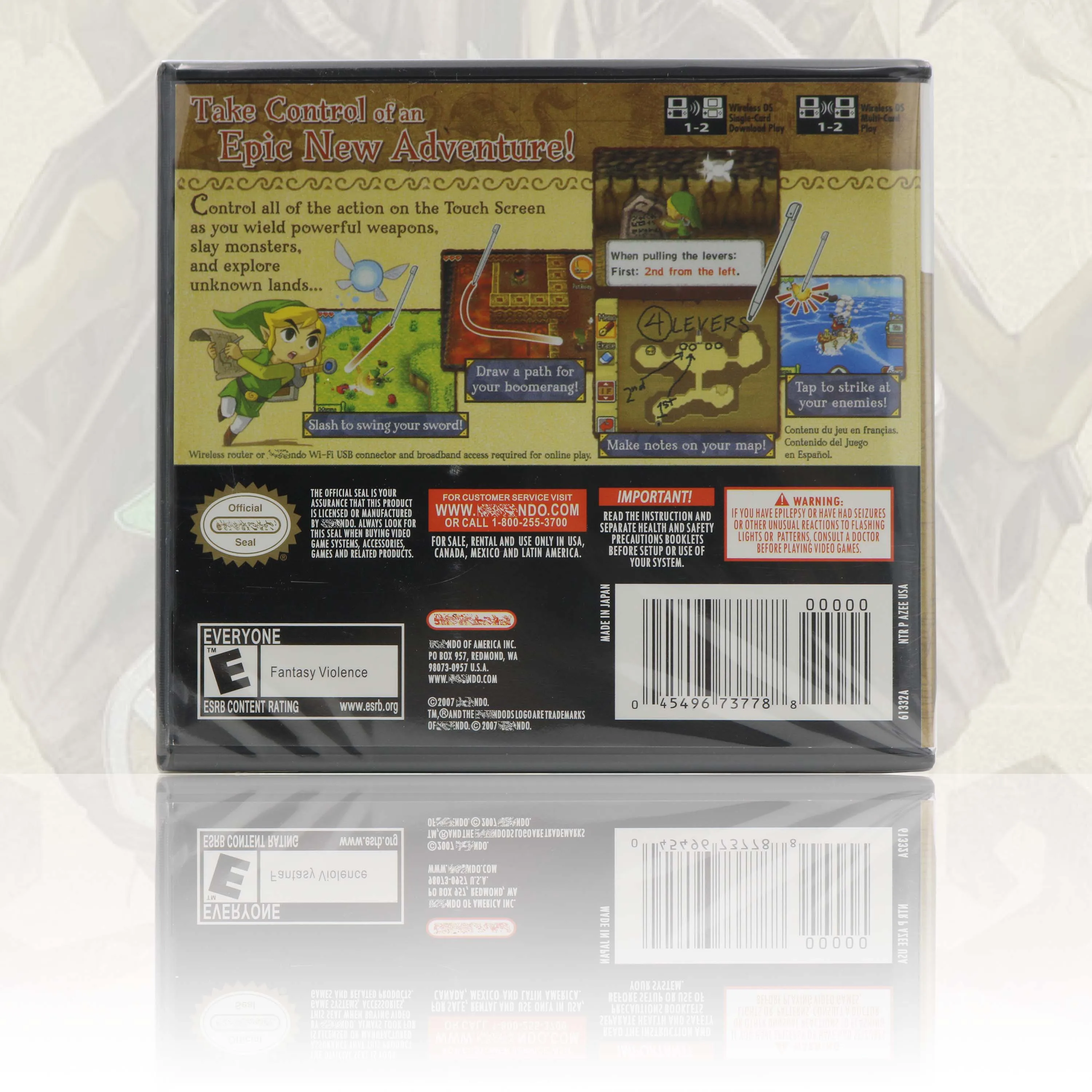 Phantom Hourglass USA Version New Sealed Package 1:1 Original Replica With Box and Manuals DS Video Game For DS 2DS 3DS Console