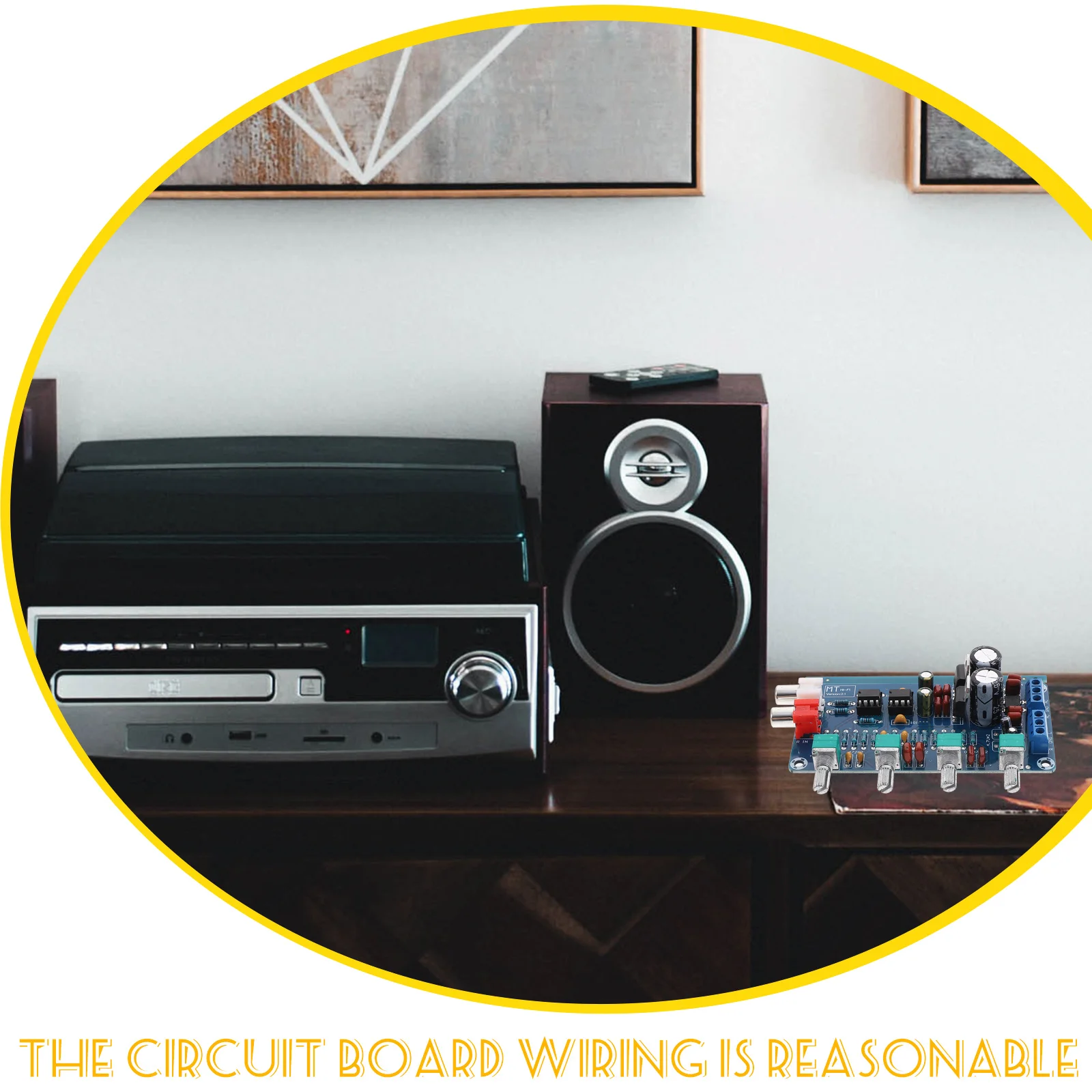 لوحة خلاط الصوت وحدة رقمية التحكم في نغمة Preamp عالية الحجم ومنخفضة متعددة الوظائف مكبر صوت للاستوديو #4