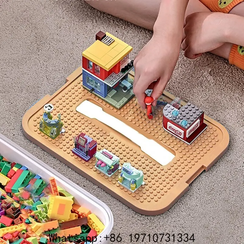 Building Blocks Toys Storage Box for Lids Brick Shaped Plastic Kids Bin Child Toy Containers Sundries Stackable Organizer