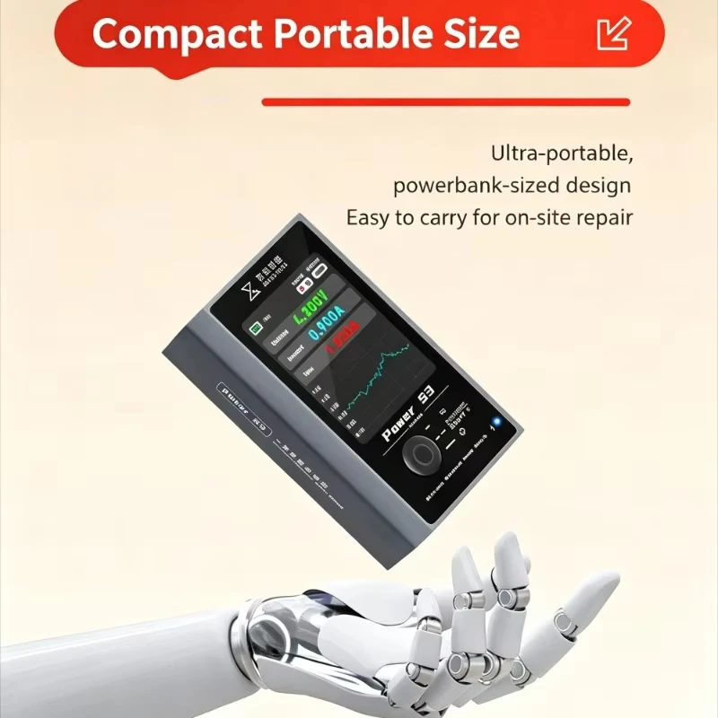 MEGA-IDEA Power S3 All-in-One Waveform DC Power Supply Portable Regulated Power Source for Mobile Phone Motherboard Repair Test