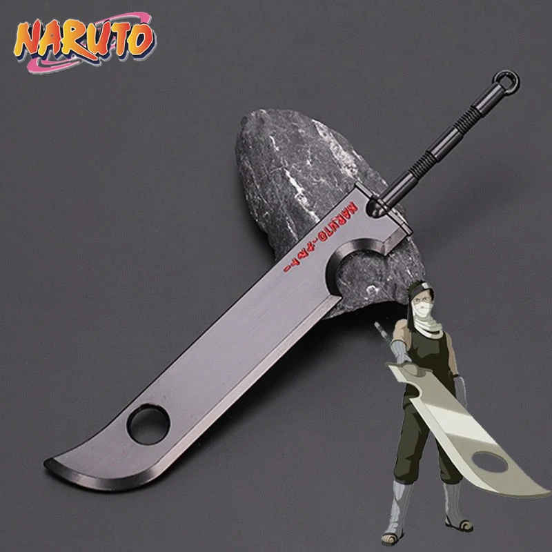 Arma Real Steel Naruto, Asuma Preto, Deus do Trovão Voador, Modelo de Liga, Espada, Ryujinki Kunai, Armas Ninja, Brinquedos Brutos, Faca, 15cm