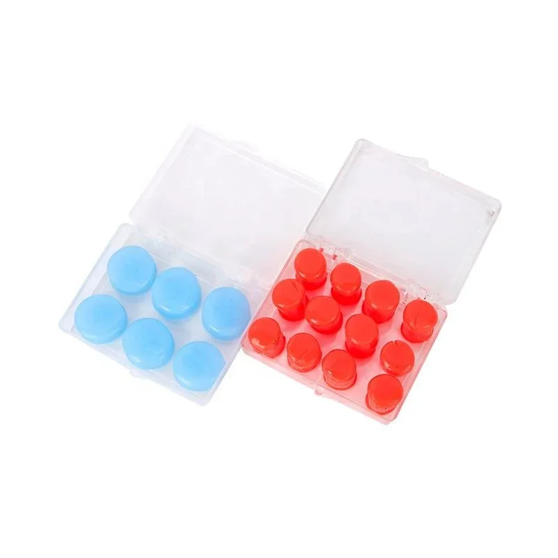 6/12PCS Silicone Ear Plugs Noise Reduction Sleep Anti Canceling Sound Insulation Earplug Protection Sleeping Reusable Ear Plugs