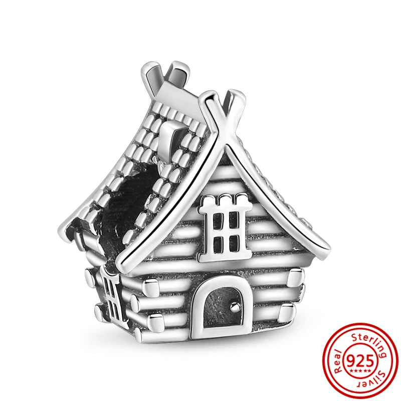 925 Sterling Silver Balloon House Castle Iron Tower Pyramid Ferris Wheel Beads Fit Original Pandora Charms bracciale gioielleria raffinata