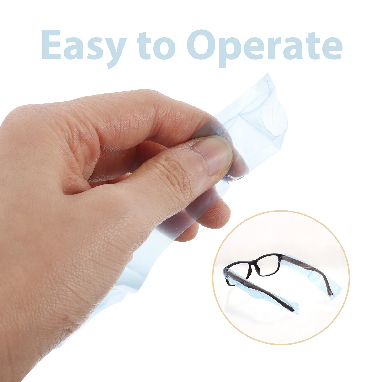 1 Roll PVC Eyeglass Protector Covers Salon Use Eyeglass Temple Sleeves Universal Fit Hair Dye Prevention Blue Glasses Arm Sleeve
