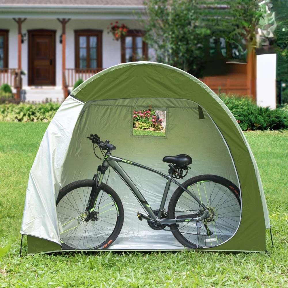 Portable Bicycle Tent Cover 210D Silver Coated Oxford Storage Room Mountain Bike Convenient Car Canopy UV Proof Prevent Snow