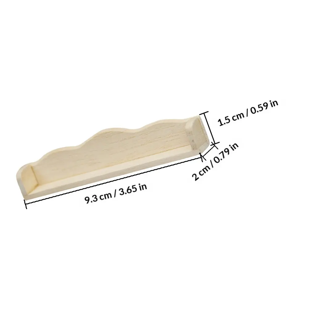 3Pcs Unpainted Miniature Wall Mounted Shelves for Dollhouse Nursery Kitchen Mini Bookshelf Set Fine Crafted Mini Display Shelf
