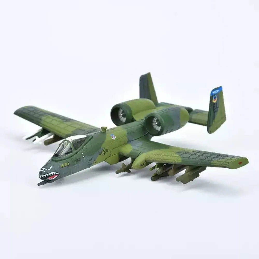 1/144 Scale Alloy A-10A Thunderbolt Painting Airplane Models Fighter Attack Aircraft Creative Military Display Gift With Base