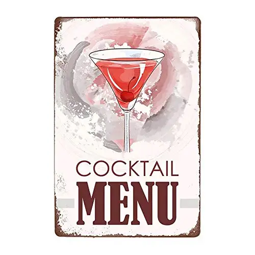 

Various Cocktail Menu Retro Metal Tin Signs 8x12 Inch Kitchen Restaurant Poster Pub Bar Club Wall Decor Vintage Tin Sign qqwe-11