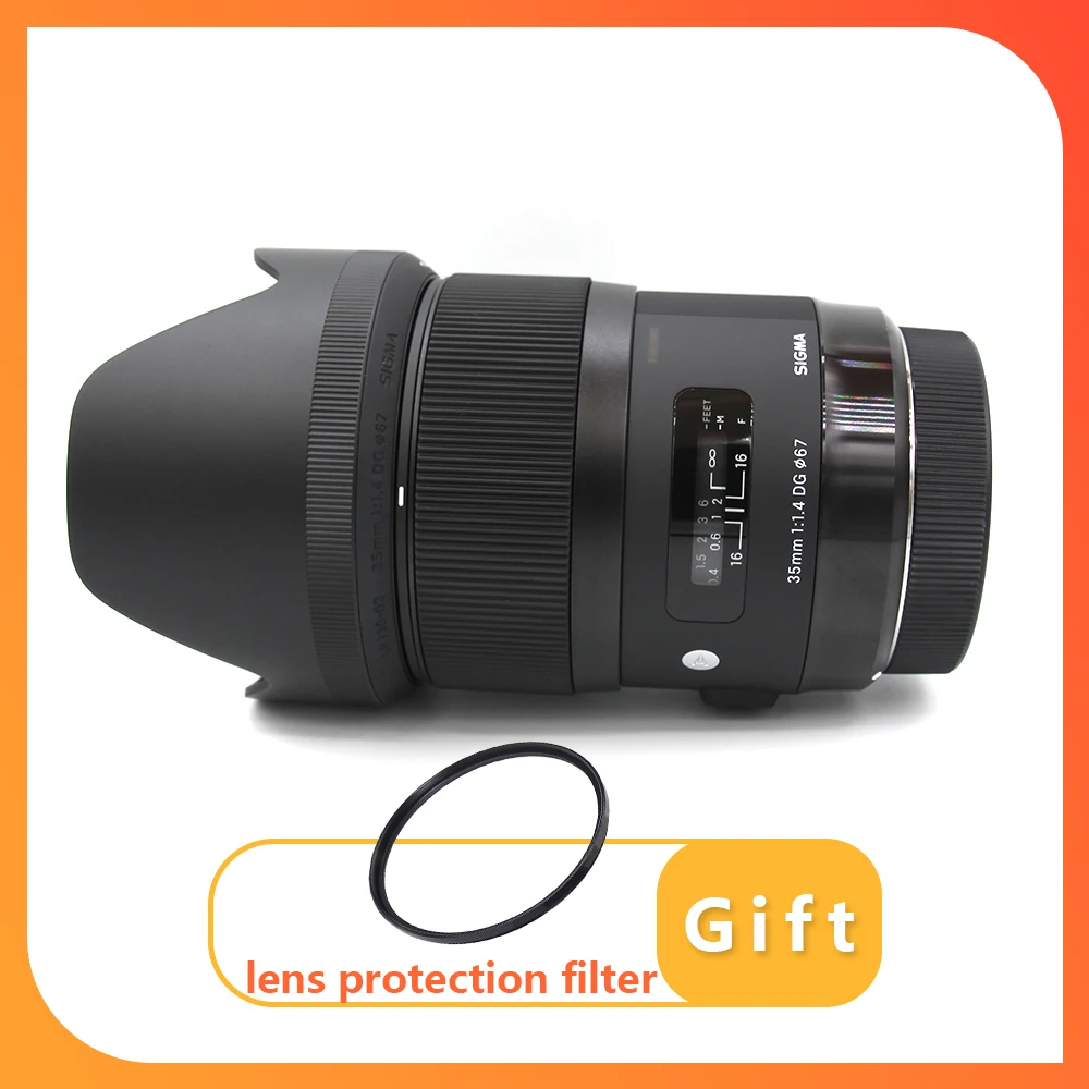 Sigma 35mm F1.4 DG HSM Art Lens Full Frame 35mm F1.4 Prime Lens For Canon Mount or Nikon Mount or Sony E Mount