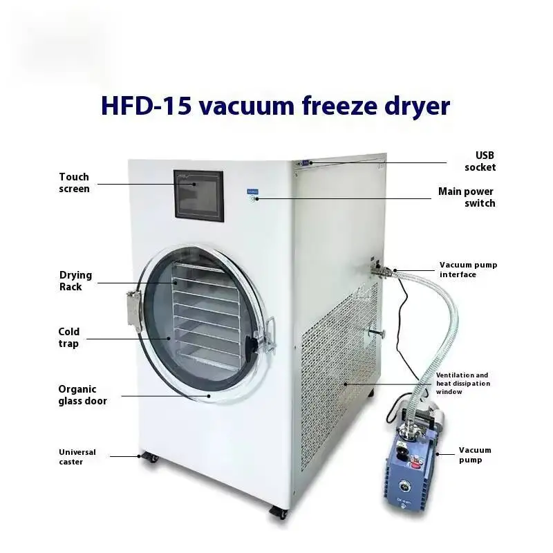 

Commercial Small Laboratory Grain Fruit Vegetable Coffee Vacuum Freeze Dryer Stainless Steel Food, Fruits And Vegetables