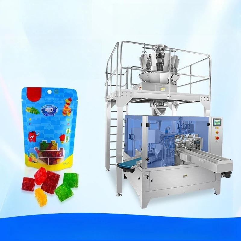 

Fully automatic, bag-feeding, multi-head packaging machine, scale weighing, candy packing machine