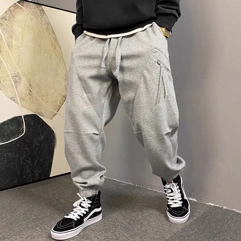 

Очень большие 300 Pou, американская повседневная рабочая одежда Haome, спортивные штаны, мужские свободные модные спортивные брюки с манжетами High Street ket