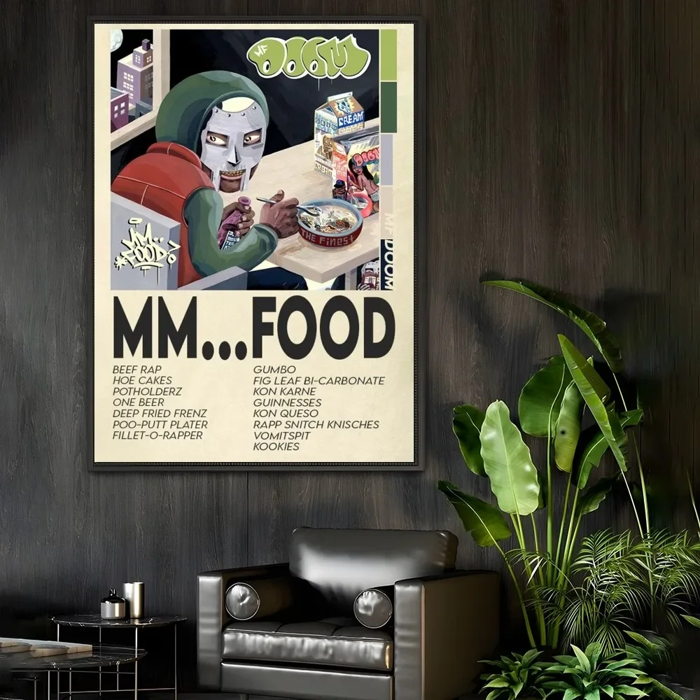 MF Doom Madlib ملصق مثبت جدار الفن الطباعة مقاوم للماء غرفة المعيشة المنزلي غرفة بار ديكور جمالي