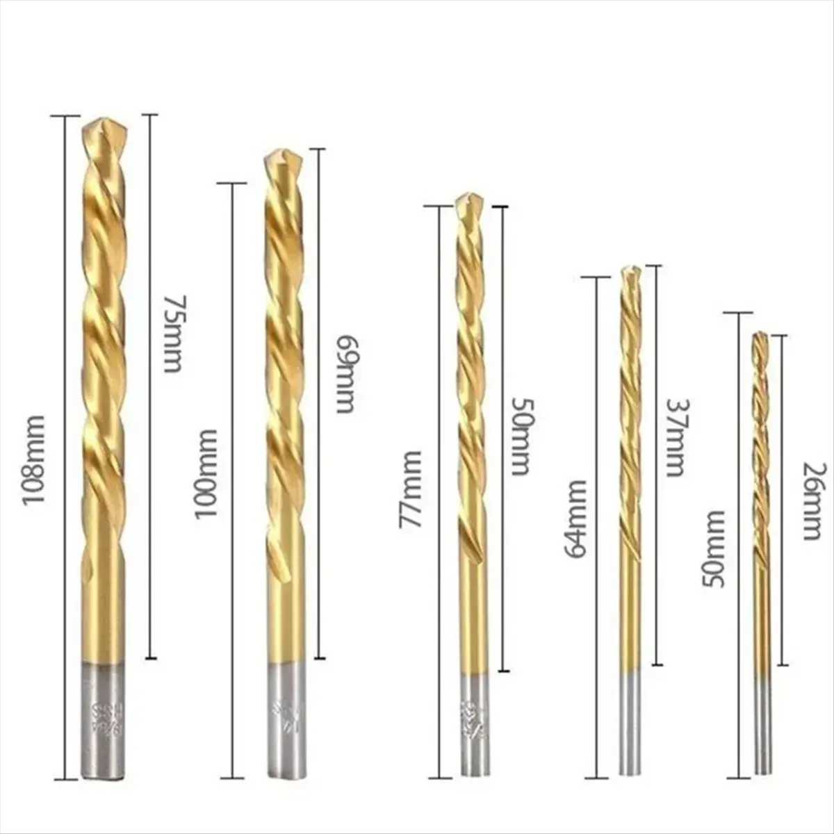 10Pcs Cobalt Left Hand Drill Bit and Alloy Steel Extractors Set with Metal Case Tool Kit for Broken Bolt Removal