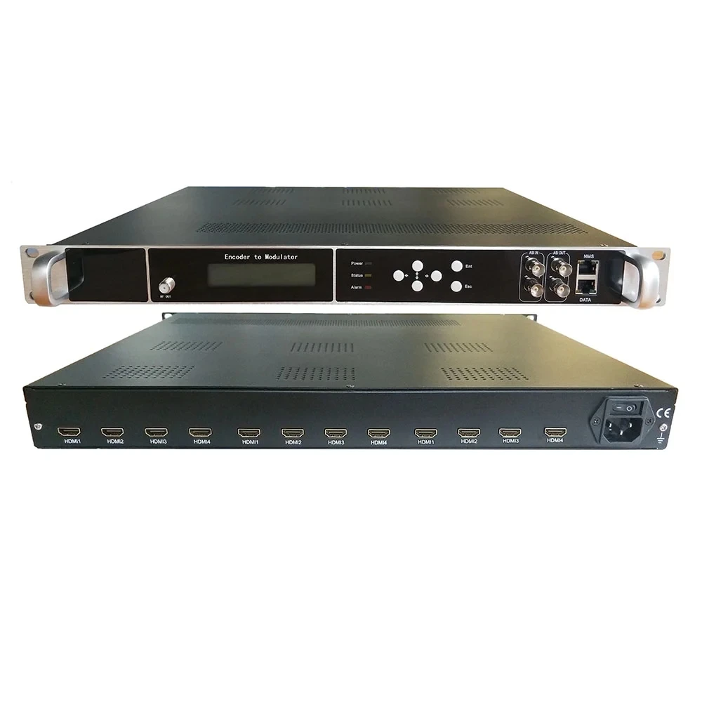 4 8 12 16 24 Channel Encoder Modulator IP to RF DVB-T DVB-C ISDBT ATSC  H265 H264 Cable Front End HD TV HDMI to RF Modulator