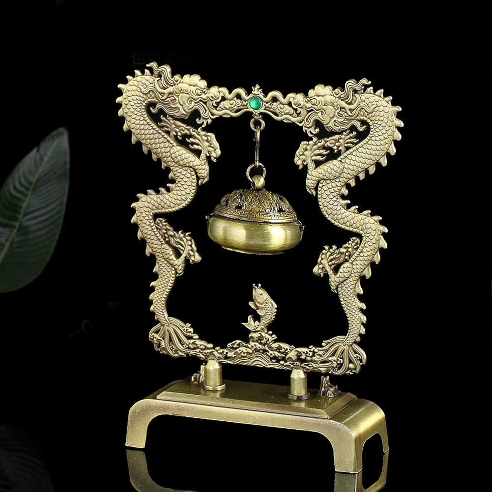 Metal Dragon Incense Burner Stand Aromatherapy Holder Zen Fragrance Diffuser Vintage Decorative Ornament Meditation Home Decor