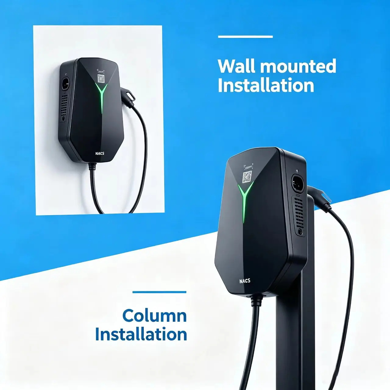 7kW Type2 AC EV Charger Wallbox CE RoHS ISO Certified Home Solar EV Charging Station