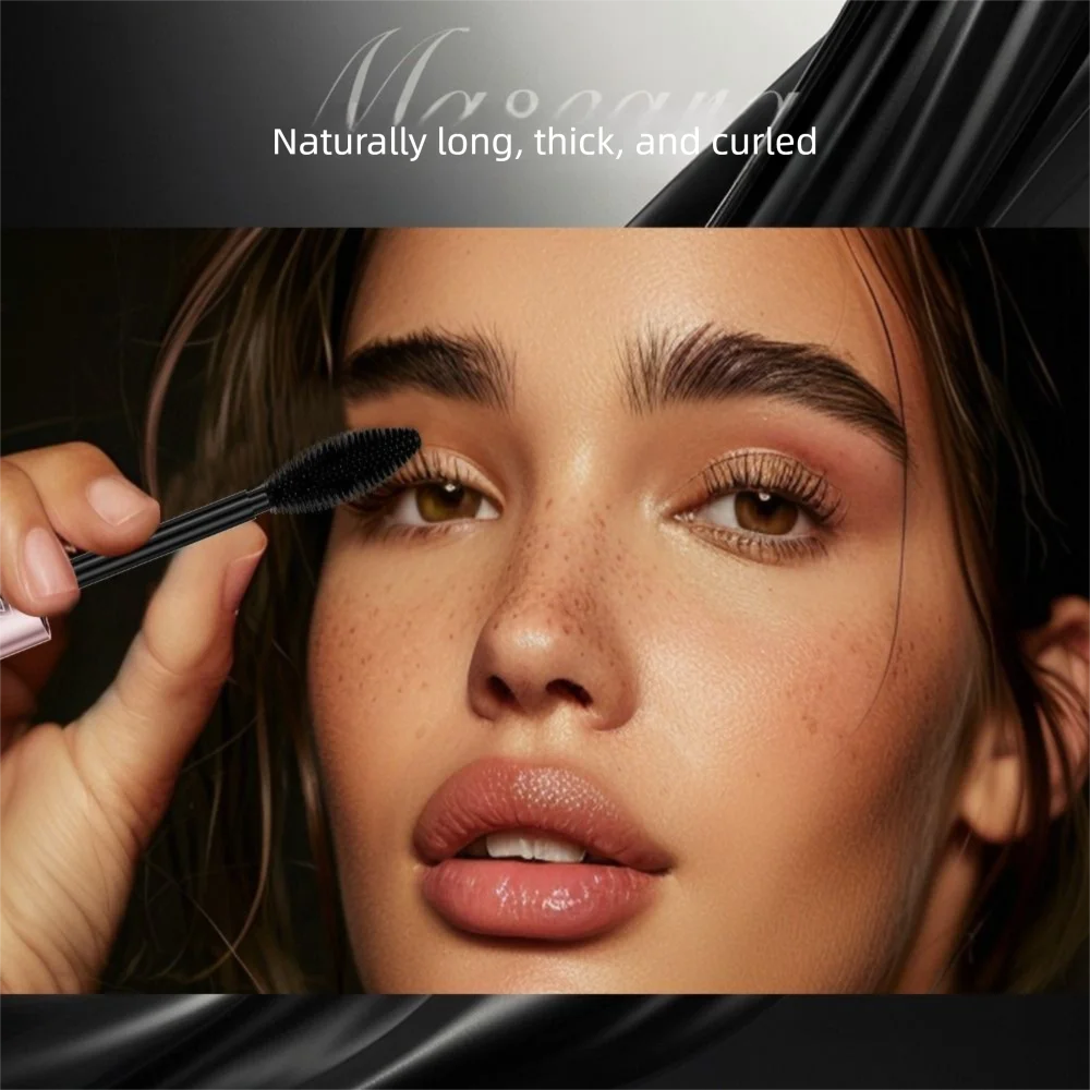 Mascara volume arricciante a lunga durata Mascara impermeabile 3D resistente al sudore a prova di sbavature Doppio in uno