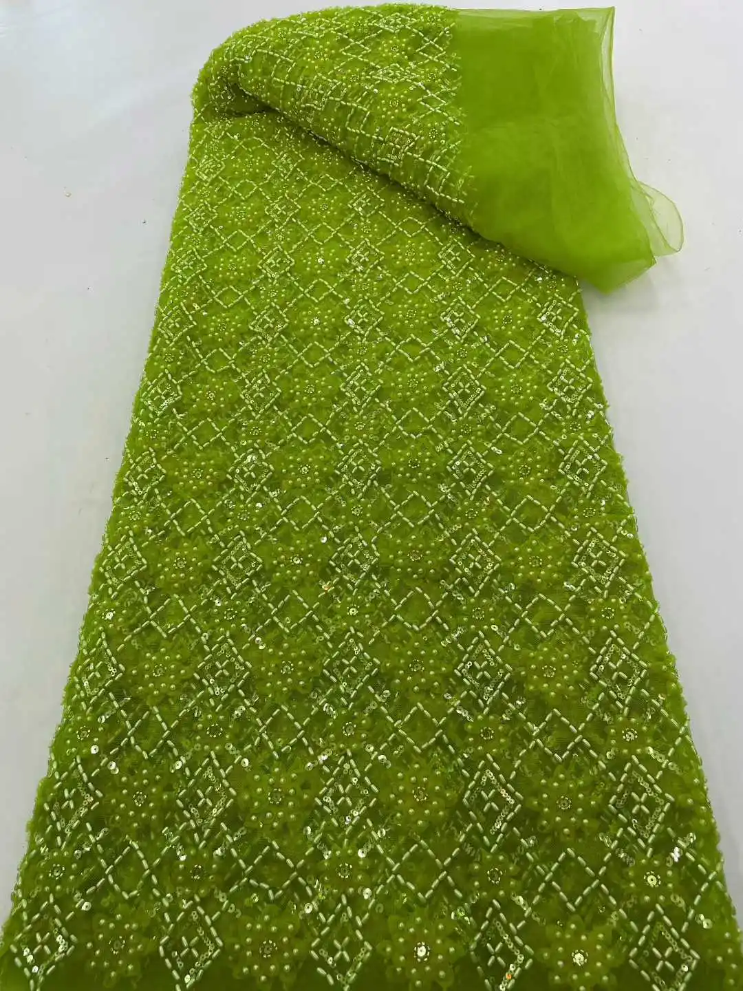 2025年最新のアフリカ産3Dレース生地、高品質刺繍レース、フランスチュールレース生地、5ヤード、ナイジェリアレース生地、パーティー用