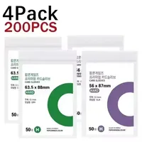 1-200Pcs Korea Card Sleeves HD Transparent Kpop Idol Card Protective Sleeve Photcards Protector Case Box For Popcorn Card Holder