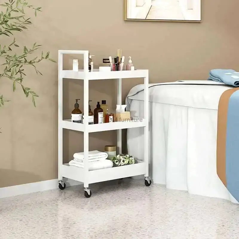 

Art Iron Golden Home Furniture Salon Salon Trolleys Light Luxury Beauty Salon Tool Trolley with Wheels Minimalist Storage Rack A