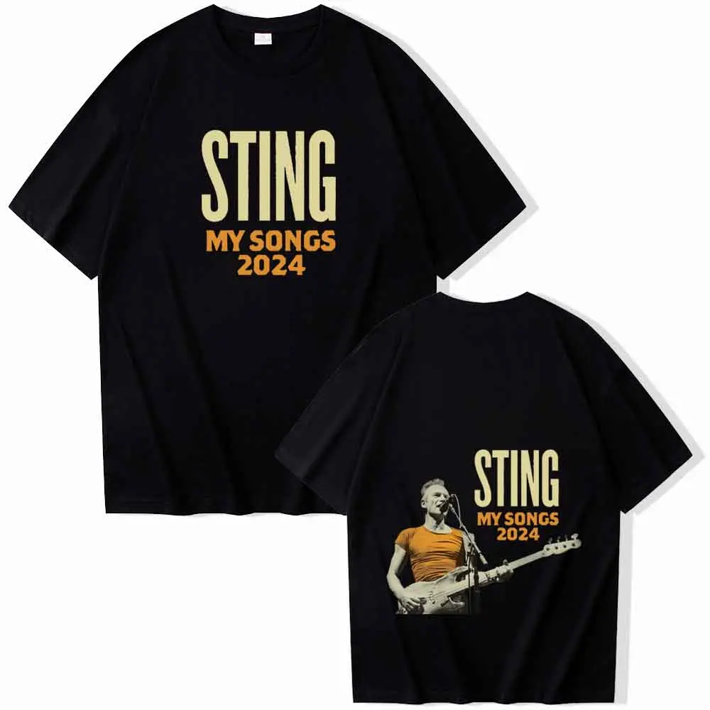 Sting My Songs Tour 2024 T-shirt Women O-neck Summer Casual Shirt Oversized T Shirt for Men Regular Printing