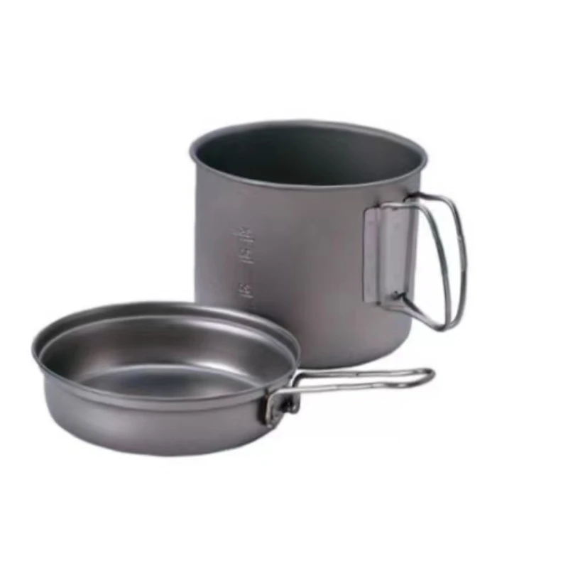 

Titanium Alloy Pot Set Outdoor Camping Tableware Pot Bowl Multi-Purpose Cookware SCS-009