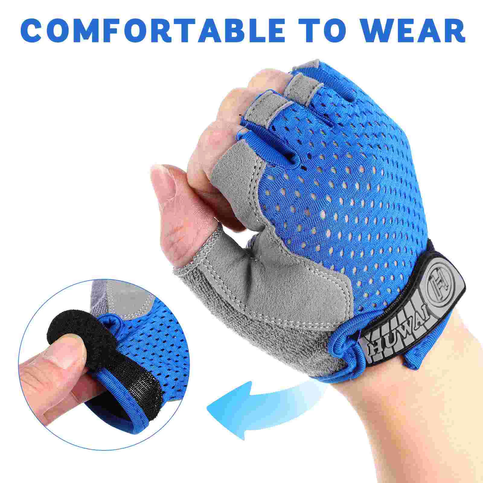 Children's Gloves Sports Youth with Grip for Kids Windproof Garden Working Bike Outdoor Fingerless Exercise Equipment